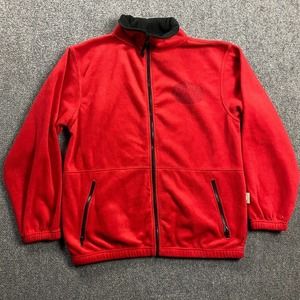Colorado Timberline Fleece Jacket Men's Medium Red Full Zip 100%‎ Polyester M